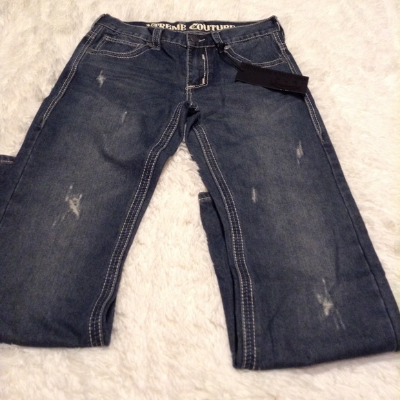 Xtreme Couture Bootcut Cross Dark Denim - Picture 2 of 4